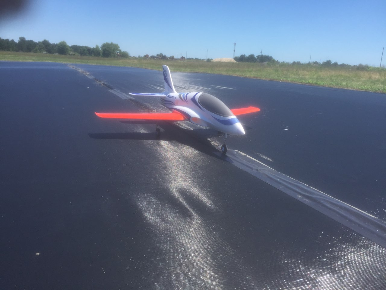 The Marlin jet on the flight line